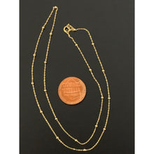 Load image into Gallery viewer, 18K Gold Necklace Chain Charm Beads 17.50 inches 1.18 grams - Rafant