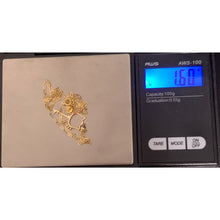 Load image into Gallery viewer, 18K Gold Necklace Chain Paperclip 15.75 inches Key Pendant 1.60 grams - Rafant