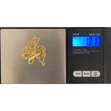 Load image into Gallery viewer, 18K Gold Necklace Chain 18 inches with Cross Pendant 1.81 grams - Rafant