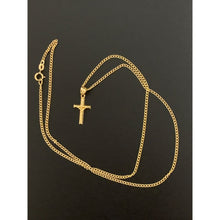 Load image into Gallery viewer, 18K Gold Necklace Chain 18 inches with Cross Pendant 1.81 grams - Rafant
