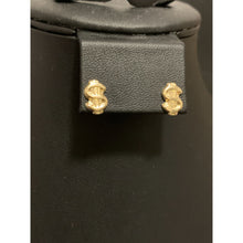 Load image into Gallery viewer, 18K Gold Earrings Stud Dollar Signs 1.46 grams - Rafant