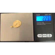 Load image into Gallery viewer, 18K Gold Pendant Religious Oval Mother Mary Jesus Christ 2.23 grams - Rafant