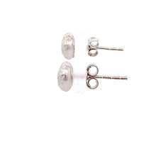 Load image into Gallery viewer, 18K White Gold Earrings Stud Heart Textured - Rafant