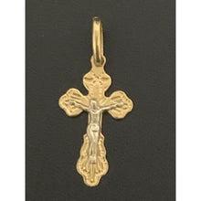 Load image into Gallery viewer, 18K Saudi Gold Two Tone Cross Pendant - Rafant