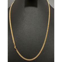 Load image into Gallery viewer, 18K Yellow Gold Necklace Chain Curb 22 inches - Rafant