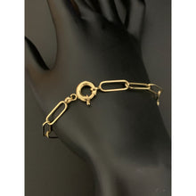 Load image into Gallery viewer, 18K Yellow Gold Bracelet Paperclips 6.5 inches - Rafant