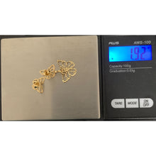 Load image into Gallery viewer, 18K Gold Earrings Pendant Butterfly Sets 1.92 grams - Rafant