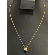 Load image into Gallery viewer, 18K Gold Necklace Chain 16.50" with Polished Ball Pendant 2.15 grams - Rafant