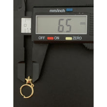 Load image into Gallery viewer, 18K Gold Earrings Hoops Star Charm 1.22 grams Small - Rafant