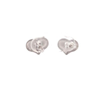 Load image into Gallery viewer, 18K White Gold Earrings Stud Heart 1.12 grams - Rafant