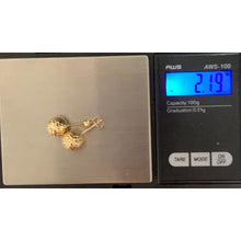Load image into Gallery viewer, 18K Gold Earrings Stud Balls 2.19 grams - Rafant