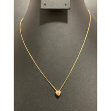 Load image into Gallery viewer, 18K Gold Necklace Chain 16.5 inches with Puffed Heart Pendant Charm 1.69 grams - Rafant