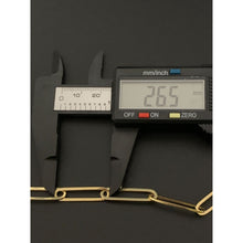 Load image into Gallery viewer, 18K Gold Bracelet Paperclip Large Links 7 inches 2.95 grams - Rafant