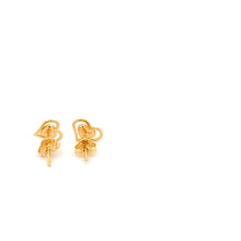 Load image into Gallery viewer, 18K Yellow Gold Earrings Heart Stud 1.16 grams - Rafant