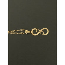 Load image into Gallery viewer, 18K Saudi Gold Necklace Chain 17.50" with Infinity Pendant - Rafant