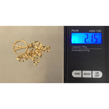 Load image into Gallery viewer, 18K Gold Necklace Chain 17.75" with Round Circle Eiffel Tower Pendant - Rafant