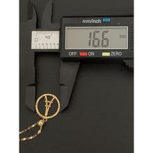 Load image into Gallery viewer, 18K Gold Necklace Chain 17.75" with Round Circle Eiffel Tower Pendant - Rafant