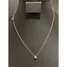 Load image into Gallery viewer, 18K Gold Necklace Chain 16.25" with Puffed Heart Pendant - Rafant