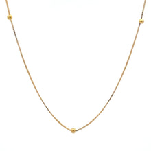 Load image into Gallery viewer, 18K Gold Necklace Chain Box 18" Tiny Beads 1.22 grams - Rafant