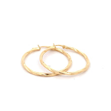 Load image into Gallery viewer, 18K Yellow Gold Earrings Hoops Spiral 1.46 grams - Rafant