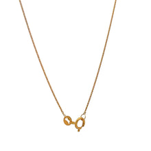 Load image into Gallery viewer, 18K Gold Necklace Chain  17.75 inches Tiny Beads Charms  Pendant 0.86 grams - Rafant