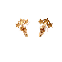 Load image into Gallery viewer, 18K Gold Earrings Stud Post Stars - Rafant