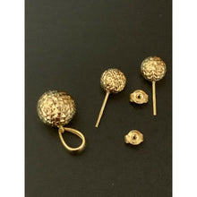 Load image into Gallery viewer, 18K Saudi Gold Stud Ball Earrings and Pendant Set - Rafant