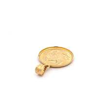 Load image into Gallery viewer, 18K Yellow Gold Pendant Round Dragon Lucky Fortune 1.42 grams - Rafant