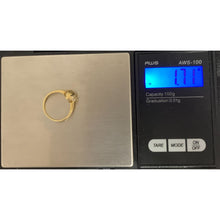 Load image into Gallery viewer, 18K Gold Ring Half Ball White Yellow Gold 1.71 grams Size 5 - Rafant