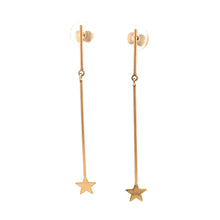 Load image into Gallery viewer, 18K Yellow Gold Earrings Dangling Star 1.51 grams - Rafant