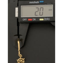 Load image into Gallery viewer, 18K Gold Pendant Anchor Ship Wheel Pendant 1.25 grams - Rafant