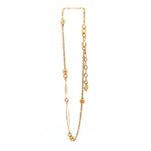 Load image into Gallery viewer, 18K Gold Bracelet Oval Beads Size 7 inches plus one inch Extension Charm - Rafant