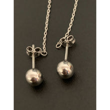 Load image into Gallery viewer, 18K Gold Earrings Dangling Balls White Gold 2.16 grams - Rafant
