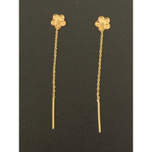 Load image into Gallery viewer, 18K Gold Japan Flower Earrings Threader 0.46 grams - Rafant