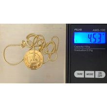 Load image into Gallery viewer, 18K Saudi Gold Necklace 17.50" Chain w/Woman Lady Angel Pendant - Rafant