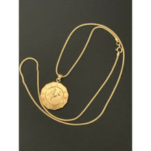 Load image into Gallery viewer, 18K Saudi Gold Necklace 17.50" Chain w/Woman Lady Angel Pendant - Rafant