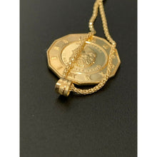 Load image into Gallery viewer, 18K Saudi Gold Necklace 17.50" Chain w/Woman Lady Angel Pendant - Rafant