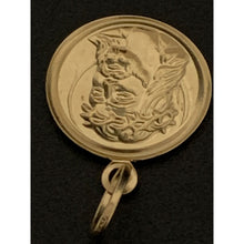 Load image into Gallery viewer, 18K Yellow Gold Pendant Round Circle Jesus Christ Face - Rafant