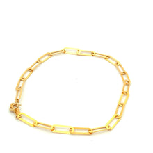 Load image into Gallery viewer, 18K Yellow Gold Bracelet Paperclip Size 7 inches 1.72 grams - Rafant