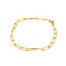 Load image into Gallery viewer, 18K Yellow Gold Bracelet Paperclip Size 7 inches 1.72 grams - Rafant