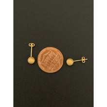 Load image into Gallery viewer, 18K Gold Earrings Stud Ball Frosted Matte 0.85 grams - Rafant