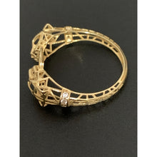 Load image into Gallery viewer, 18K Gold Ring Panther 1.16 grams Size 5.5 with Cubic Zirconia Stones - Rafant