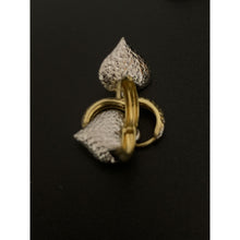 Load image into Gallery viewer, 18K Gold Earrings Hoops Heart Dangling White Yellow Gold 2.77 grams - Rafant