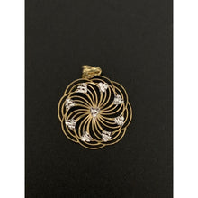 Load image into Gallery viewer, 18K Gold Pendant Heart Flower Pendant Yellow White Gold 1.42 grams - Rafant
