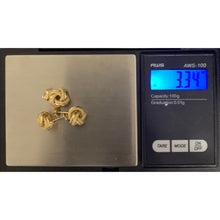 Load image into Gallery viewer, 18K Gold Pendant Earrings Sets Stud Knot 3.34 grams - Rafant