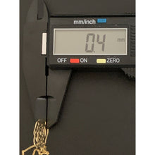 Load image into Gallery viewer, 18K Gold Necklace Curb Chain 17.75 inches with Flower Pendant 1.84 grams - Rafant