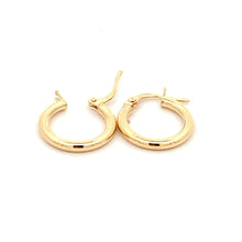 Load image into Gallery viewer, 18K Gold Earrings Hoops Small Polished Plain - Rafant
