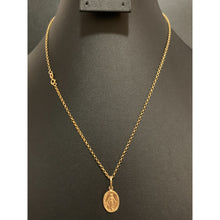 Load image into Gallery viewer, 18K Gold Necklace Chain 17.50 inches with Mother Mary Pendant 2.40 grams - Rafant