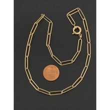 Load image into Gallery viewer, 18K Gold Necklace Chain Paperclips 16 inches 4.44 grams - Rafant