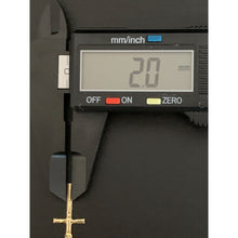 Load image into Gallery viewer, 18K Saudi Gold Necklace Chain Curb 17.75" with Cross Pendant 1.36 grams - Rafant